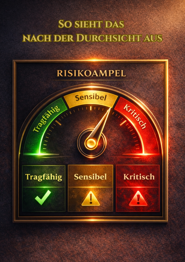 Risikoampel zur Einschätzung von Risiken und Unklarheiten im Leistungsverzeichnis bei Bauprojekten vor Vertragsabschluss