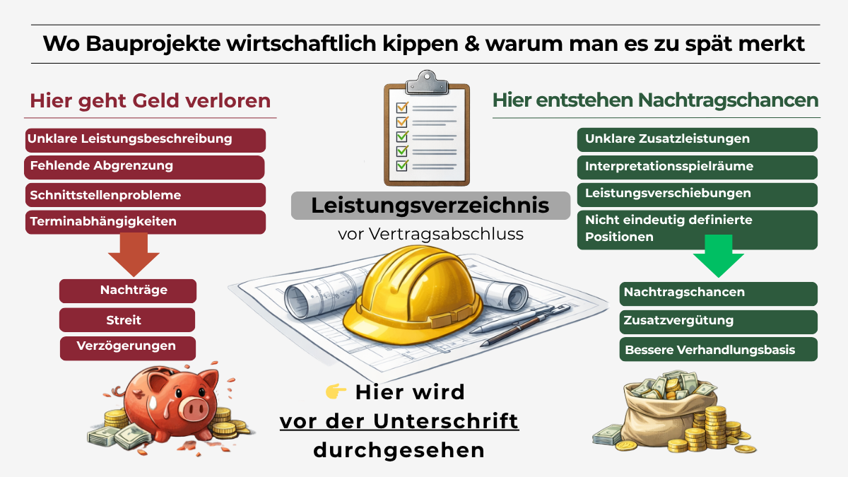 Wo Bauprojekte wirtschaftlich kippen - und warum man es zu spät merkt